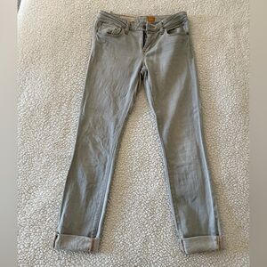 Pilcro and the Letterpress Light Gray Skinny Jeans